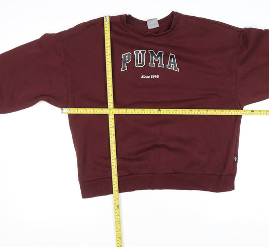 Womens UK Size L PUMA Red Pullover Sweatshirt