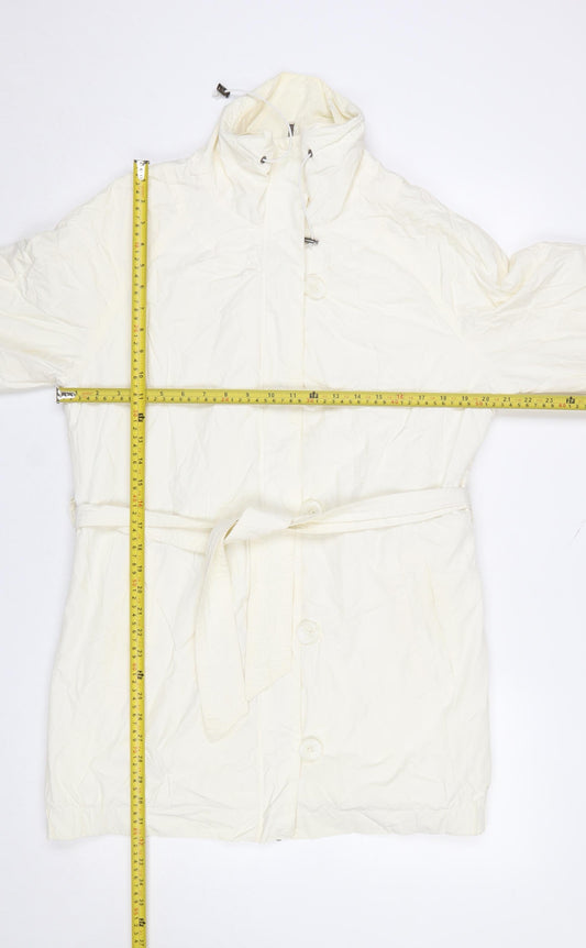 Womens UK Size 14 Laura Clement La Redoute Création Ivory Rain Coat