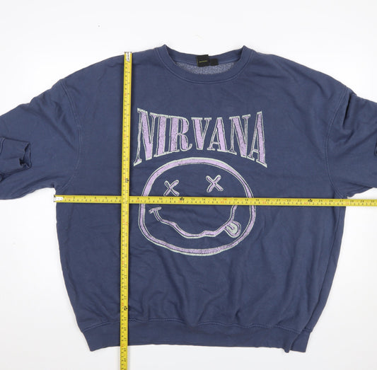 Womens UK Size M Nirvana Blue Pullover Sweatshirt
