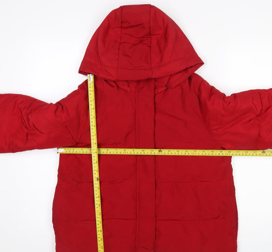 Womens UK Size M INGNI Red Puffer Jacket