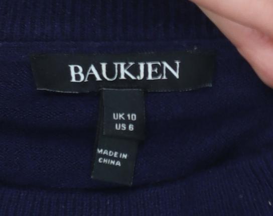 Womens UK Size 10 Baukjen Blue Pullover Jumper