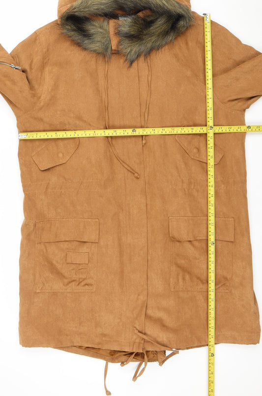 Womens UK Size 18 Togener Brown Parka Coat