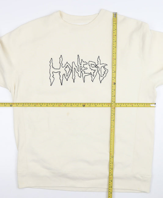 Mens UK Size XL Honest Skateboards Ivory Pullover Sweatshirt