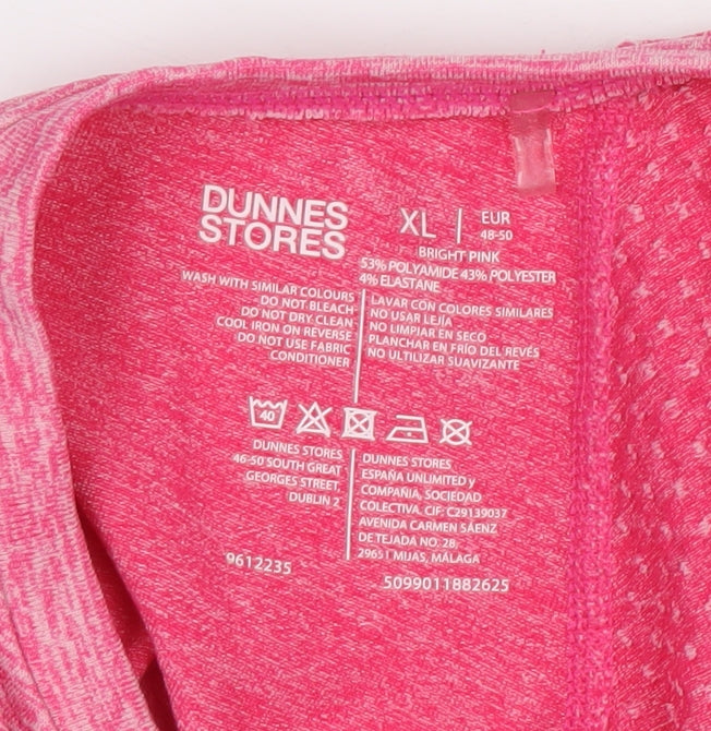 Womens UK Size XL Dunnes Stores Pink Gym & Training Running & Jogging Yoga T-Shi