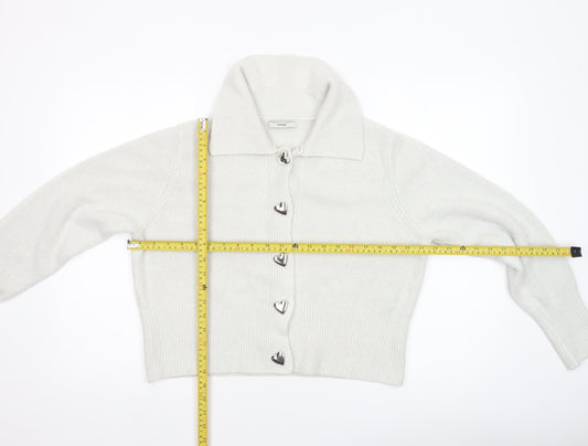 Womens UK Size L George Ivory Cardigan Jumper