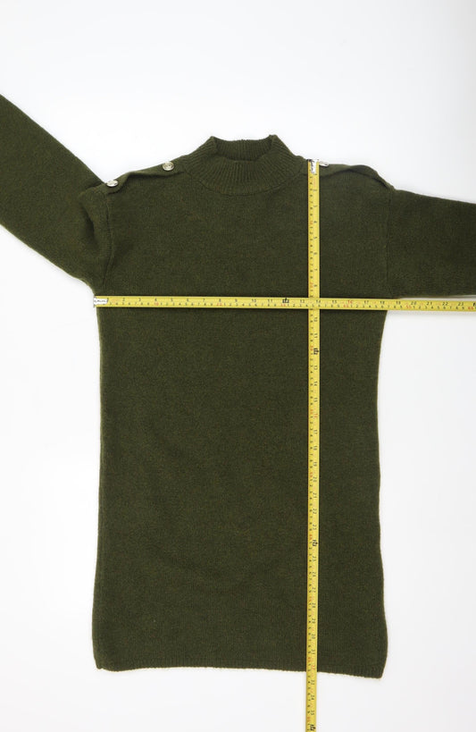 Womens UK Size S Papaya Green Tunic Jumper