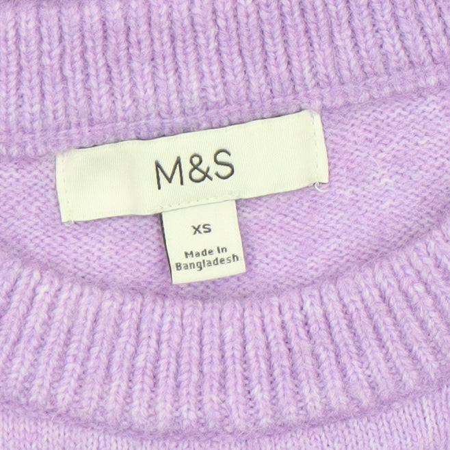 Womens UK Size XS Marks and Spencer Purple Pullover Jumper
