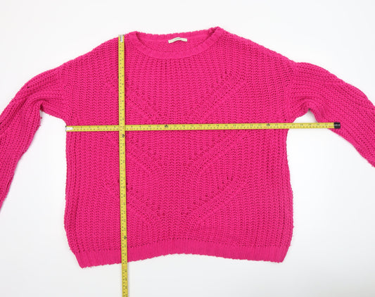 Womens UK Size L George Pink Pullover Jumper