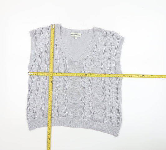 Womens UK Size M Collezione Gaia Grey Vest Jumper