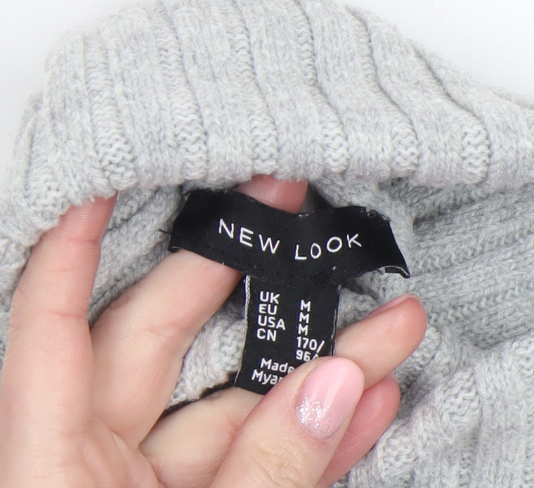Womens UK Size M New Look Grey Pullover Jumper
