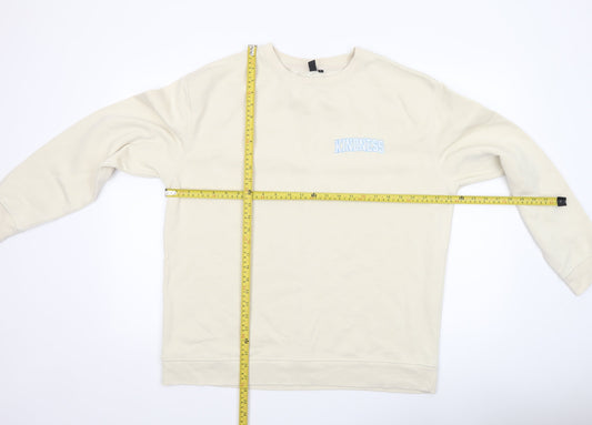 Mens UK Size L Nobody's Child Beige Pullover Sweatshirt