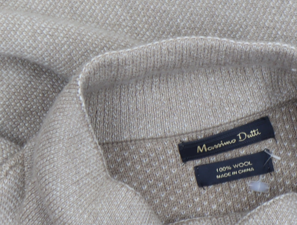 Womens UK Size XS Massimo Dutti Beige Cape Jumper