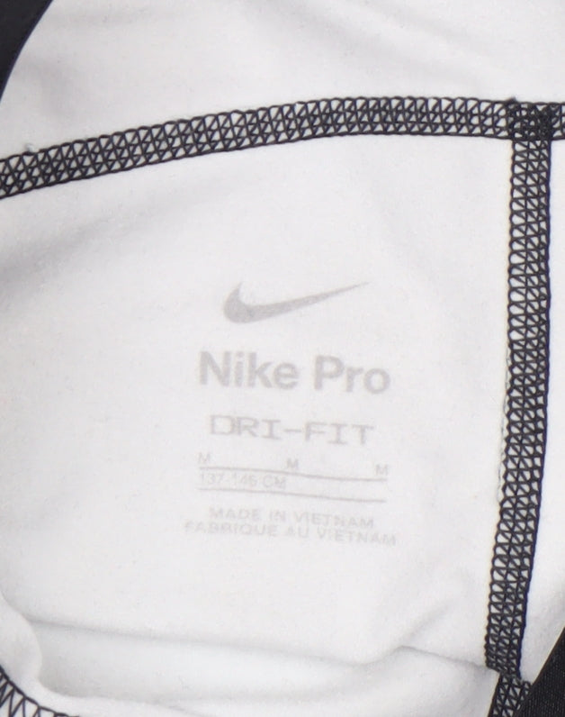Additional view of Nike Pro girls’ black dri-fit ankle sports leggings, size 12, years