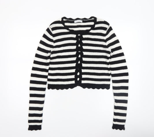 Womens UK Size S RESERVED Black Cardigan Jumper