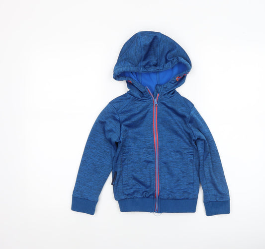 Boys UK Size 5-6 Years Mountain Warehouse Blue Full Zip Hoodie