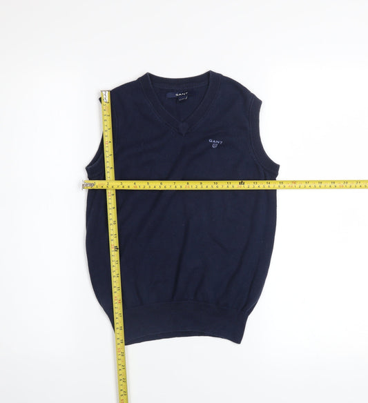 Boys UK Size 7-8 Years GANT Blue Vest Jumper