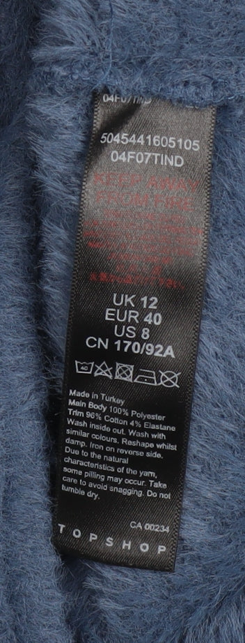 Womens UK Size 12 Topshop Blue Pullover Jumper