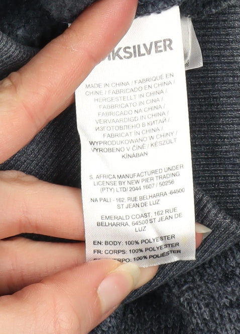 Boys UK Size 12 Years Quiksilver Grey Full Zip Hoodie