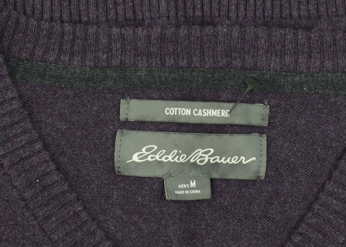 Mens UK Size M Eddie Bauer Purple Pullover Jumper