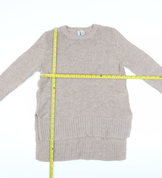 Womens UK Size XS H&M Beige Pullover Jumper