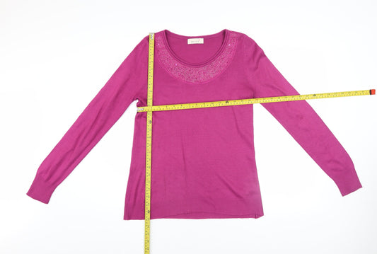 Womens UK Size 10 Marks and Spencer Pink Pullover Jumper