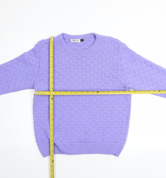 Womens UK Size S ENVY US Purple Pullover Jumper