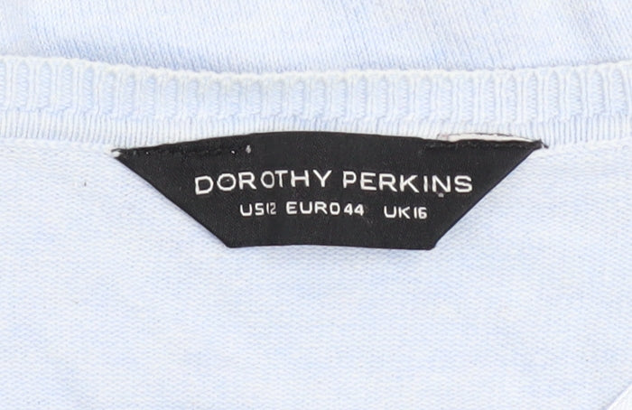 Womens UK Size 16 Dorothy Perkins Blue Cardigan Jumper