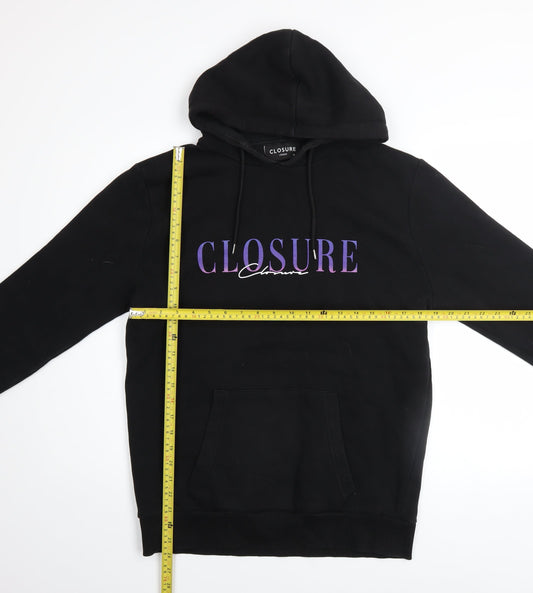 Mens UK Size M Closure London Black Pullover Hoodie