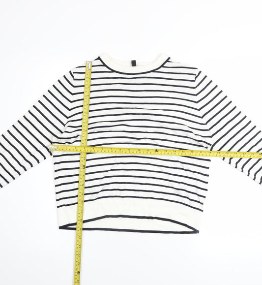 Womens UK Size 12 H&M White Pullover Jumper