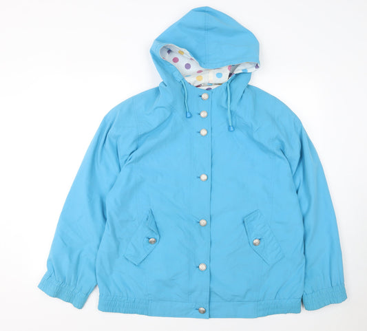 Womens UK Size 12 Telemac Blue Anorak Coat