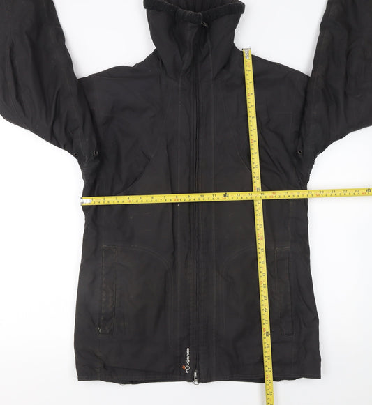 Womens UK Size S Decathlon Creation Black Parka Coat