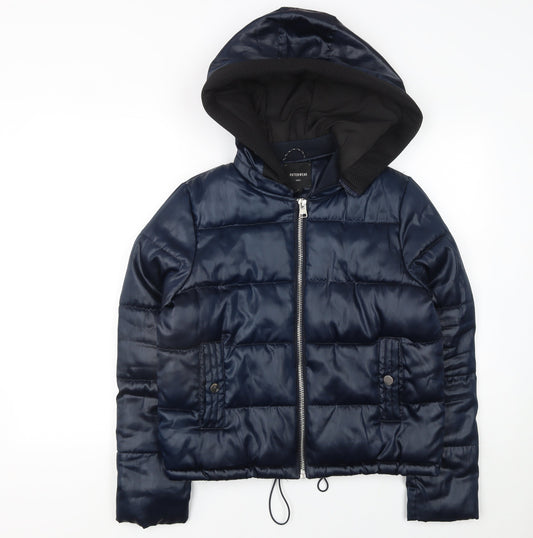 Womens UK Size 8 NEXT Blue Puffer Jacket