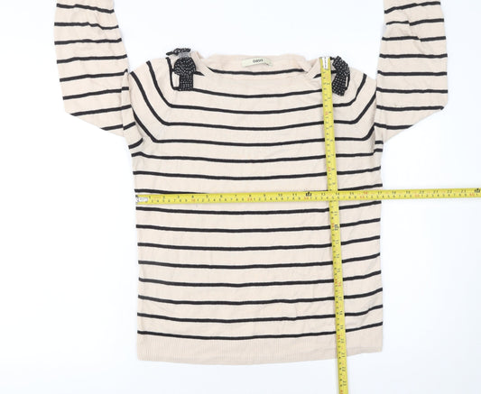 Womens UK Size S Oasis Beige Pullover Jumper