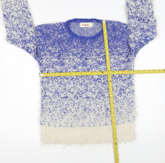 Womens UK Size 10 Louche Blue Pullover Jumper