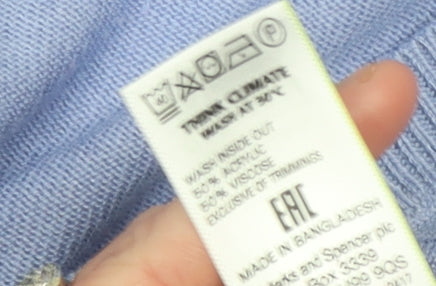 Womens UK Size S Marks and Spencer Blue Pullover Jumper