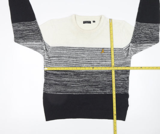 Brave Soul Men's Grey 2XL Crew Neck Knit Pullover Jumper