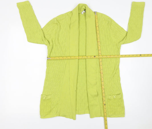 Womens UK Size M CC Green Cardigan Jumper