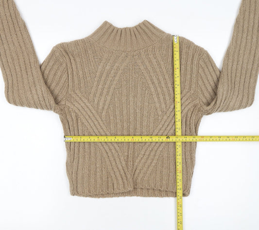 Womens UK Size XS HOT!MESS Beige Pullover Jumper