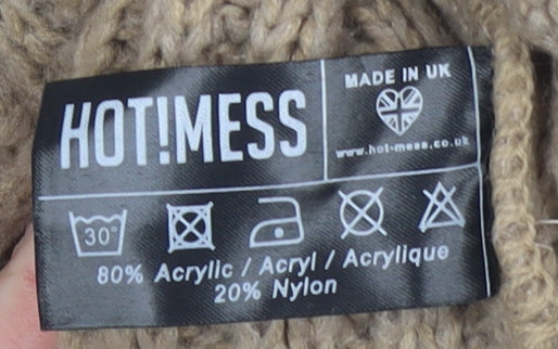 Womens UK Size XS HOT!MESS Beige Pullover Jumper
