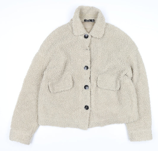 Womens UK Size 8 Boohoo Beige Basic Jacket