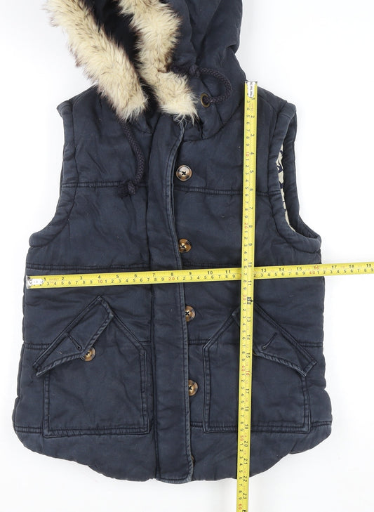 Womens UK Size 8 River Island Blue Puffer Jacket