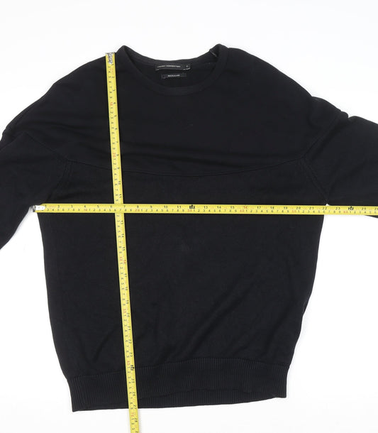 Mens UK Size S French Connection Black Pullover Jumper
