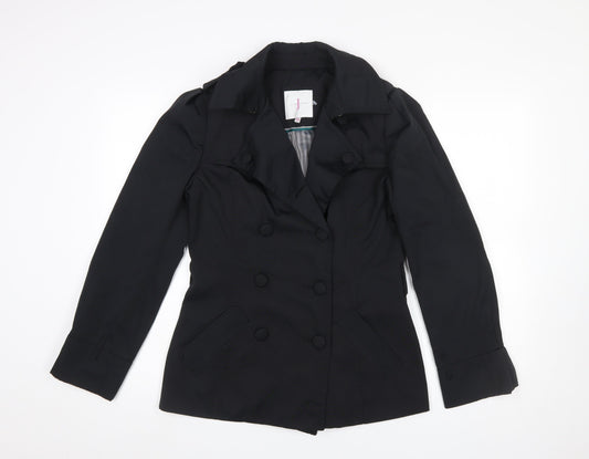 Womens UK Size 10 Jasper Conran Black Pea Coat