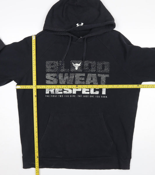 Mens UK Size L Under armour Black Pullover Hoodie
