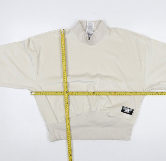 Womens UK Size 8-10 adidas Beige Pullover Sweatshirt