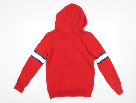 Womens UK Size S Superdry Red Pullover Hoodie