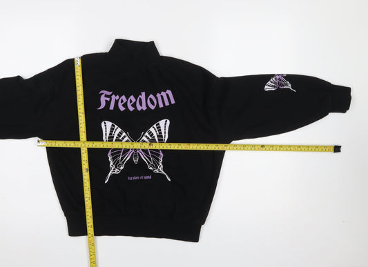 Girls UK Size 9-10 Years Destination Black Pullover Casual