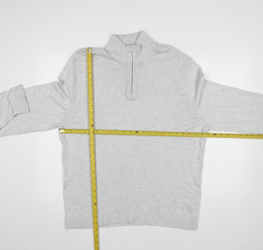 Mens UK Size XL Hollister Grey Full Zip Jumper