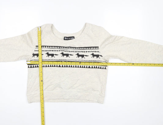 Womens UK Size S Brat & Suzie Beige Pullover Sweatshirt