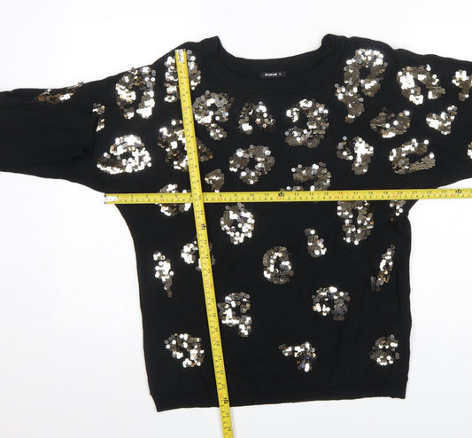Womens UK Size 14 Roman Black Pullover Jumper